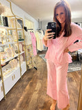Pink Check Pajama Set