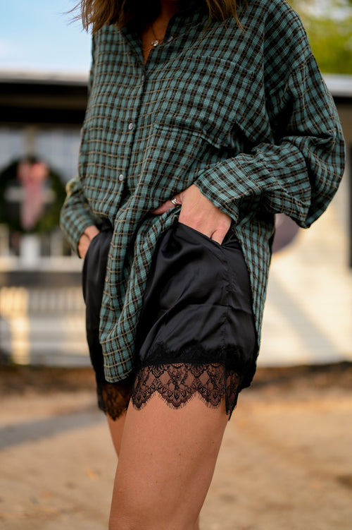 Satin Lace Shorts