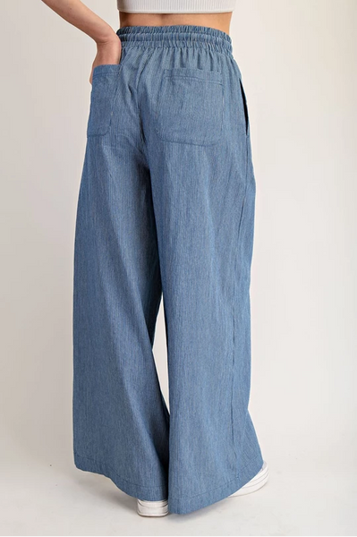 Washed Pinstripe Pants