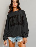 Blacked Out Texas Corded Sweatshirt