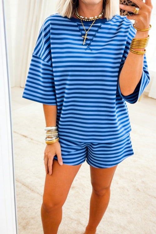 Little Blue Striped Set