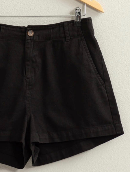 Washed Out Black Shorts