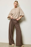 Plaid Pleated Pants