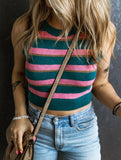 Pop of Pink Striped Top