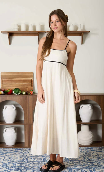Contrast Trim Dress