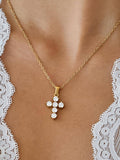 Rhinestone Cross Necklace