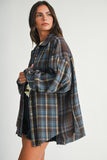 Chocolate Plaid Top