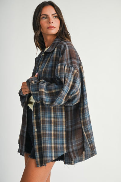 Chocolate Plaid Top