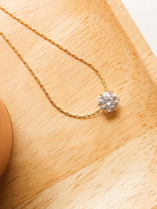 Petite Round CZ Necklace