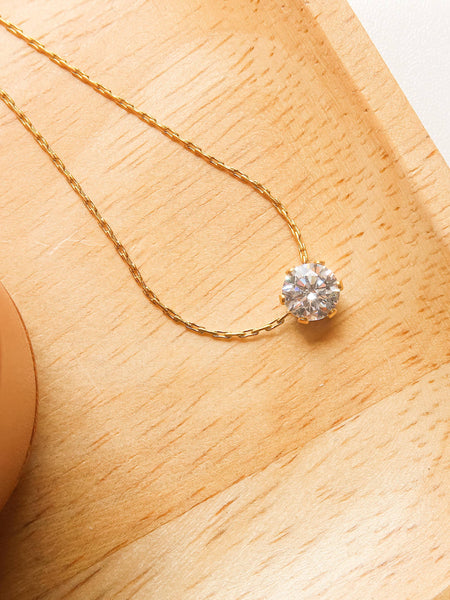 Petite Round CZ Necklace