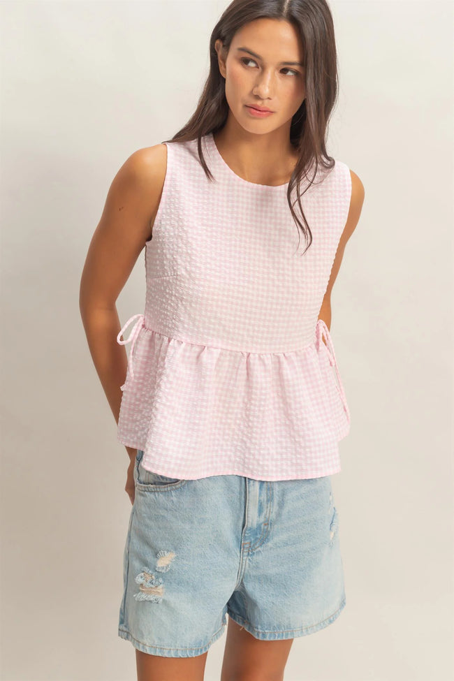 Sunny Days Gingham Top