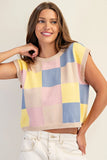 Spring Check Sweater