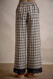 Plaid Check Lace Pants