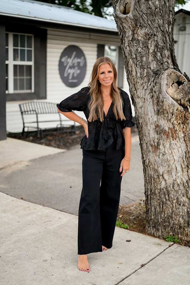 Hazel Eyelet Top