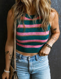 Pop of Pink Striped Top