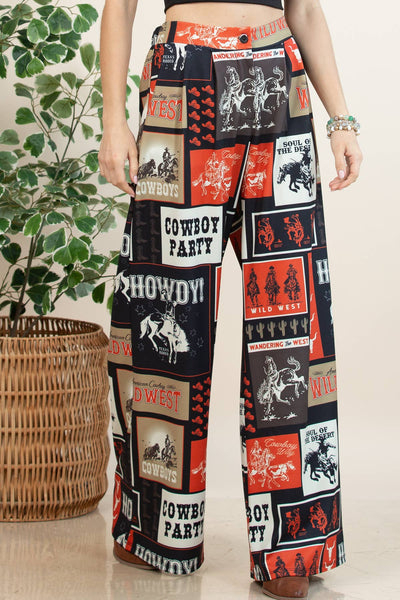 Cowboy Era Print Pants