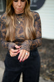 Cheetah Mesh Top