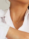 Petite Round CZ Necklace