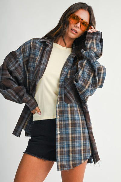 Chocolate Plaid Top