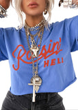 CROPPED RAISIN' HELL  TEE