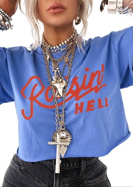 CROPPED RAISIN' HELL  TEE