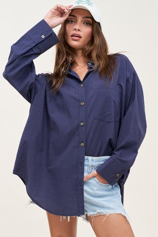 Oversized Boyfriend Button Up