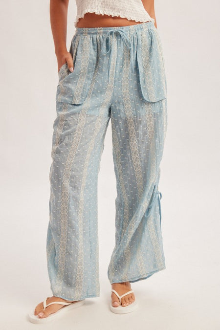 Side Slit Satin Pants