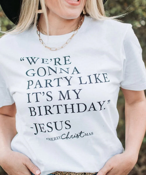 Jesus’ Birthday Tee (Heather Red)