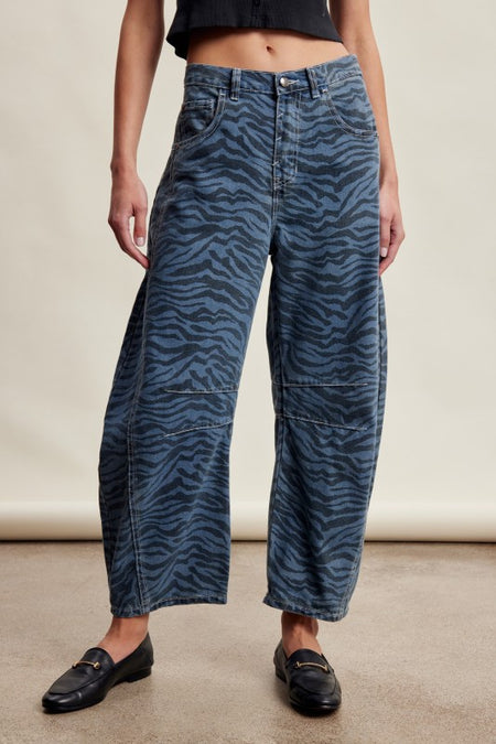 Washed Denim Pants