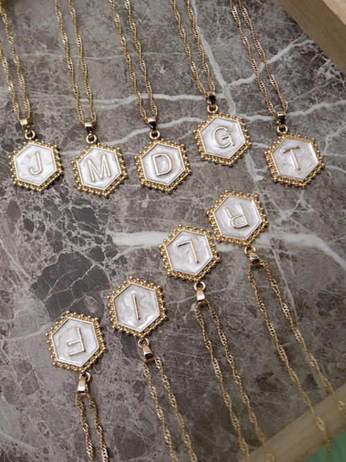 Pearled Initial Necklace