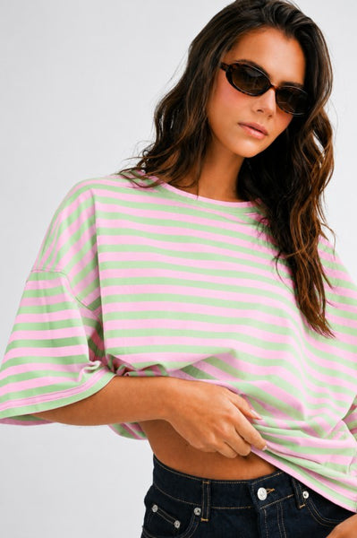 Boyfriend Striped Tee Round 3