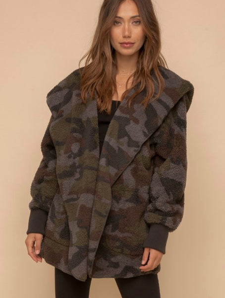 Cozy Camo Sherpa Jacket