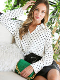 Perfect Polka Dot Satin Top