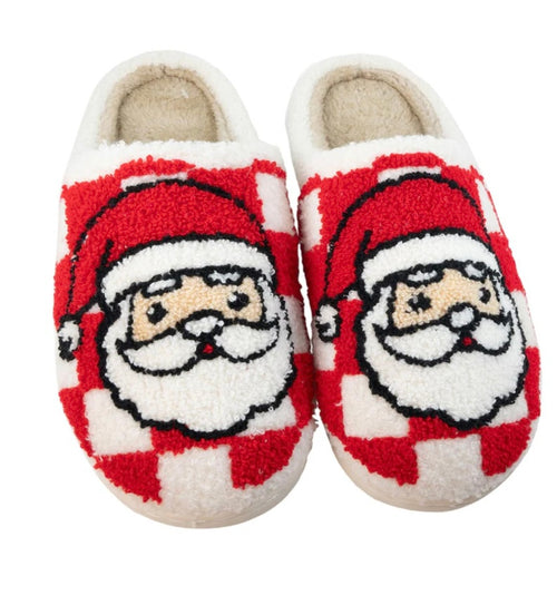 Santa Check Slippers