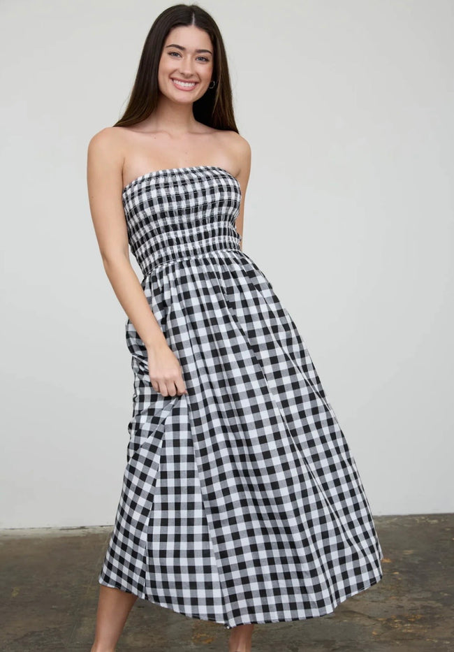 Plaid Smocked Sundress