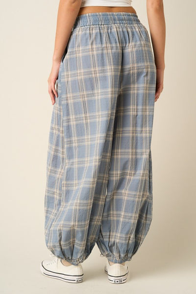 Blue Over You Plaid Joggers