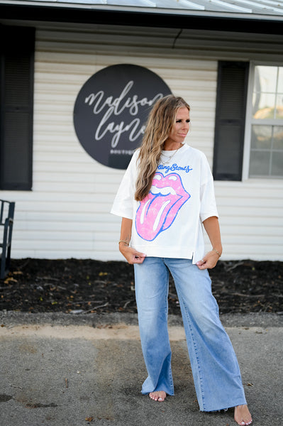 Peace Out Summer Rolling Stones Tee