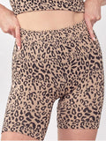 Leopard Ribbed Biker Shorts