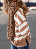 Colorblock Leopard Sweatshirt