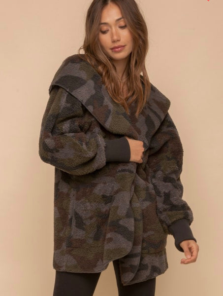Cozy Camo Sherpa Jacket