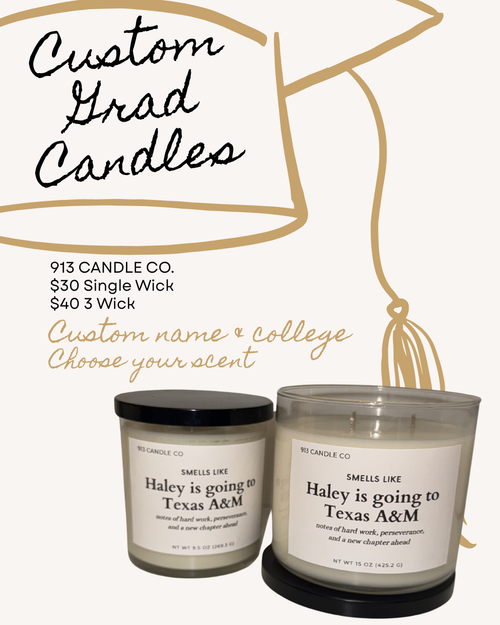 Pre Order Custom Grad Candles