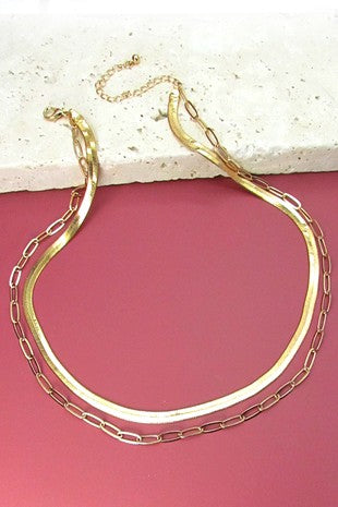 Double Up Chain Necklace