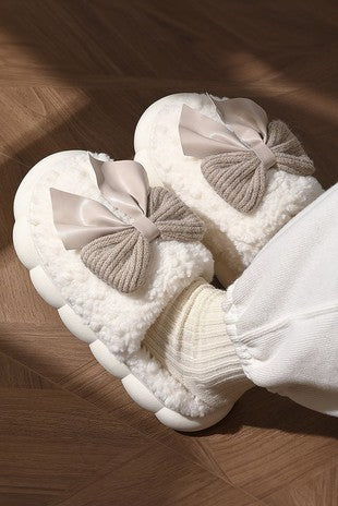 Cozy Bow Slippers