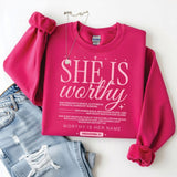 She is Worthy Sweatshirt/Tee