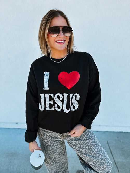 I Love Jesus Vintage Sweatshirt