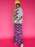 PRE ORDER: Pretty in Pink Zebra Wide-Leg Trousers