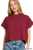Mock Neck Boxy Top
