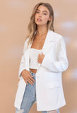 Rhinestone Fringe Boyfriend Blazer