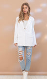 Rhinestone Fringe Boyfriend Blazer