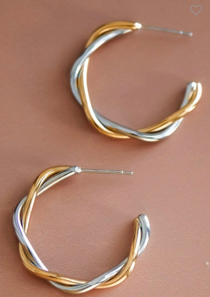Twisted Hoop Earrings